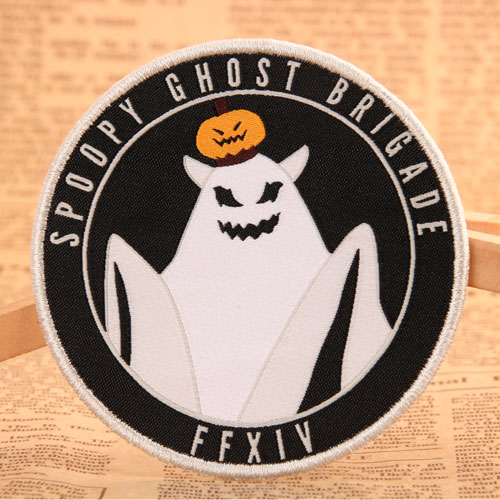 Spoopy Ghost Brigade Custom Woven Patches